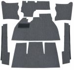 Teppichsatz bouclé grau Teppich für VW Käfer 8.68-7.72  Limousine - 7 Teilig Innenausstattung Innenraum Teppich Fahrgastraum